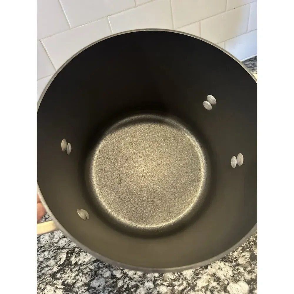 Calphalon Commercial 808 8 Qt Hard Anodized Aluminum Stock Pot With Lid